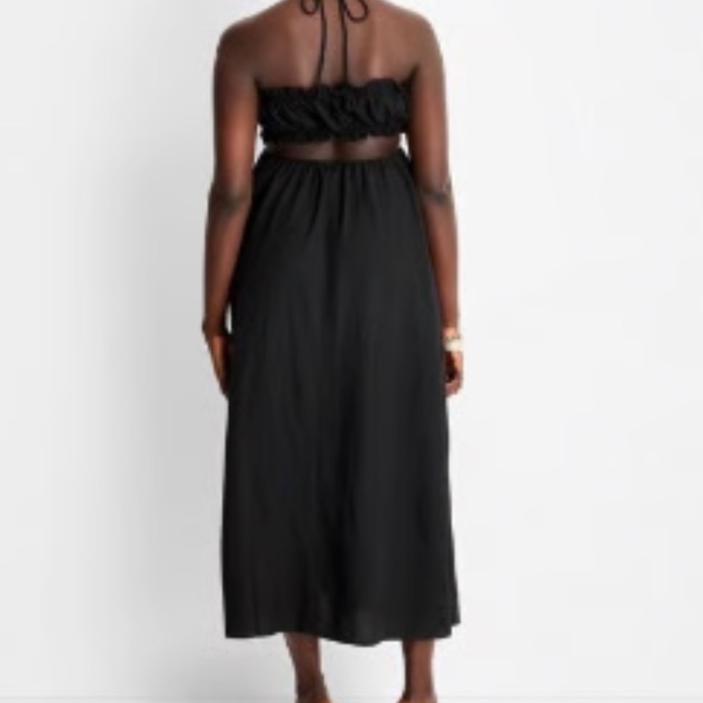 Future Collective Alani Noelle Black Halter Maxi Dress XS - Picture 2 of 7